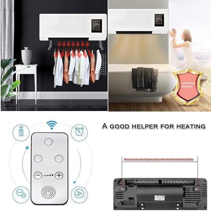 Portable Air Conditioner - 2025 New Wall Mounted Wireless Mini Cooling Unit Fan - USB Rechargeable - No Drilling Installation - Instant Cooling Table Fan - for Bedroom Kitchen Office