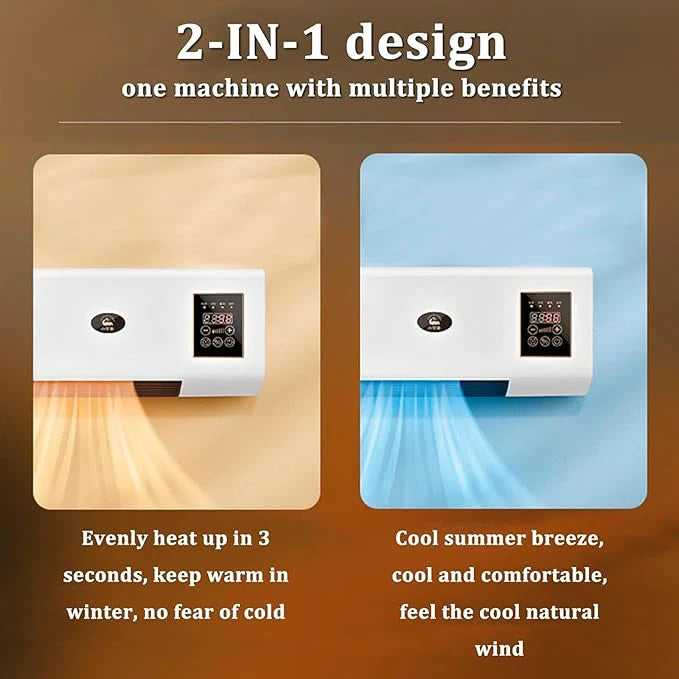 Portable Air Conditioner - 2025 New Wall Mounted Wireless Mini Cooling Unit Fan - USB Rechargeable - No Drilling Installation - Instant Cooling Table Fan - for Bedroom Kitchen Office